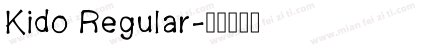 Kido Regular字体转换
